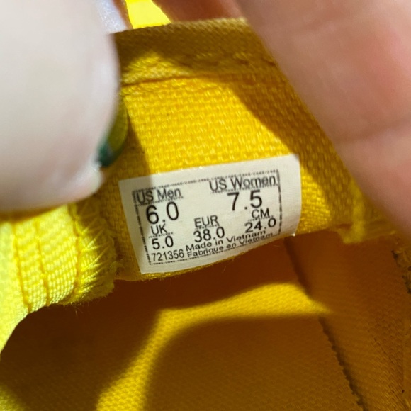 Vans Classic Slip-On Men Size 6 Women Size 7.5 Spectra Yellow Checkerboard - Picture 8 of 9